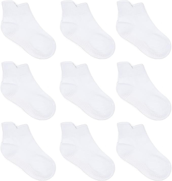 Zaples Baby Non Slip Grip Ankle Socks with Non Skid Soles for Infants Toddlers Kids Boys Girls | Amazon (US)