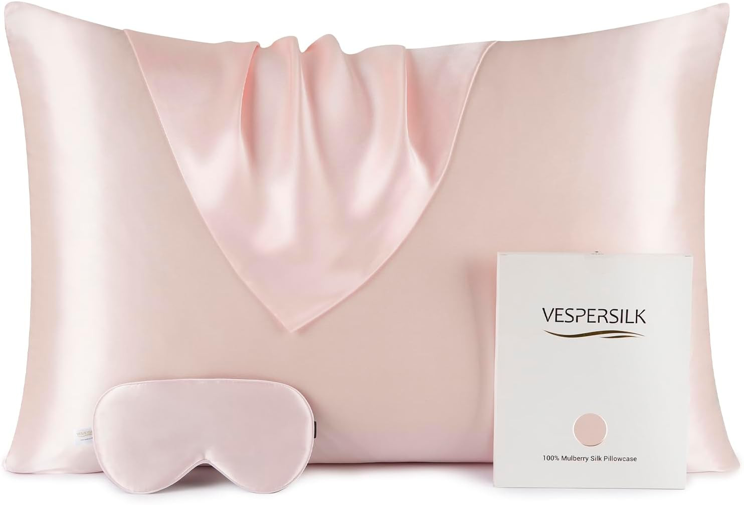 100% Pure Mulberry Silk Pillowcase for Hair and Skin, with Eye Mask for Sleeping. Genuine Grade 6... | Amazon (UK)