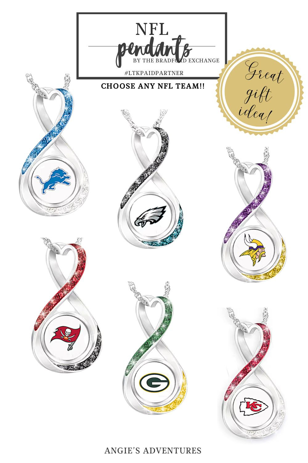Game day, but make it glam 🏈✨
These NFL women’s pendants from The Bradford Exchange are the perfect way to show team spirit without wearing a full jersey. I love how they’re elegant enough for everyday wear but still bold enough for game day, tailgates, or Sunday football parties.

They also make a super thoughtful gift for moms, daughters, friends, or any football fan who loves pretty jewelry with meaning. 💖

Tap to shop your favorite team and see the designs!
#NFLStyle #FootballFashion #GameDayJewelry #WomensNFL #BradfordExchange #FootballSeasonStyle #FanGearForHer #LTKGiftIdeas #GameDayGlam #SportsMomStyle
 

 #LTKGiftGuide #LTKHoliday #LTKFindsUnder100
