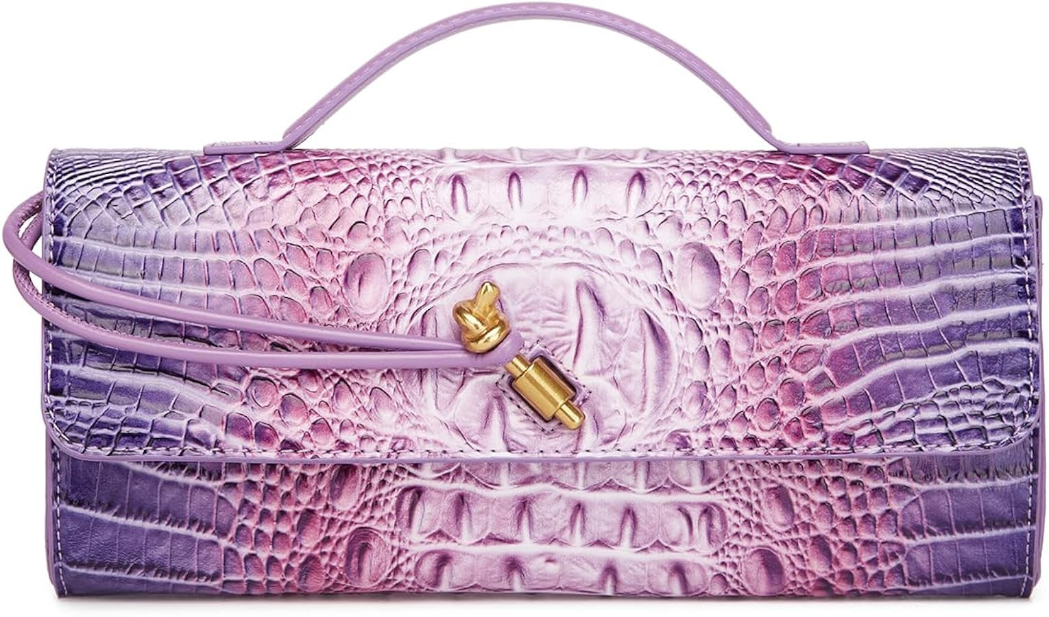 Trendy Women Crocodile Evening Clutch Purse Crossbody Shoulder Handbag Cute Vegan Leather Satchel... | Amazon (US)