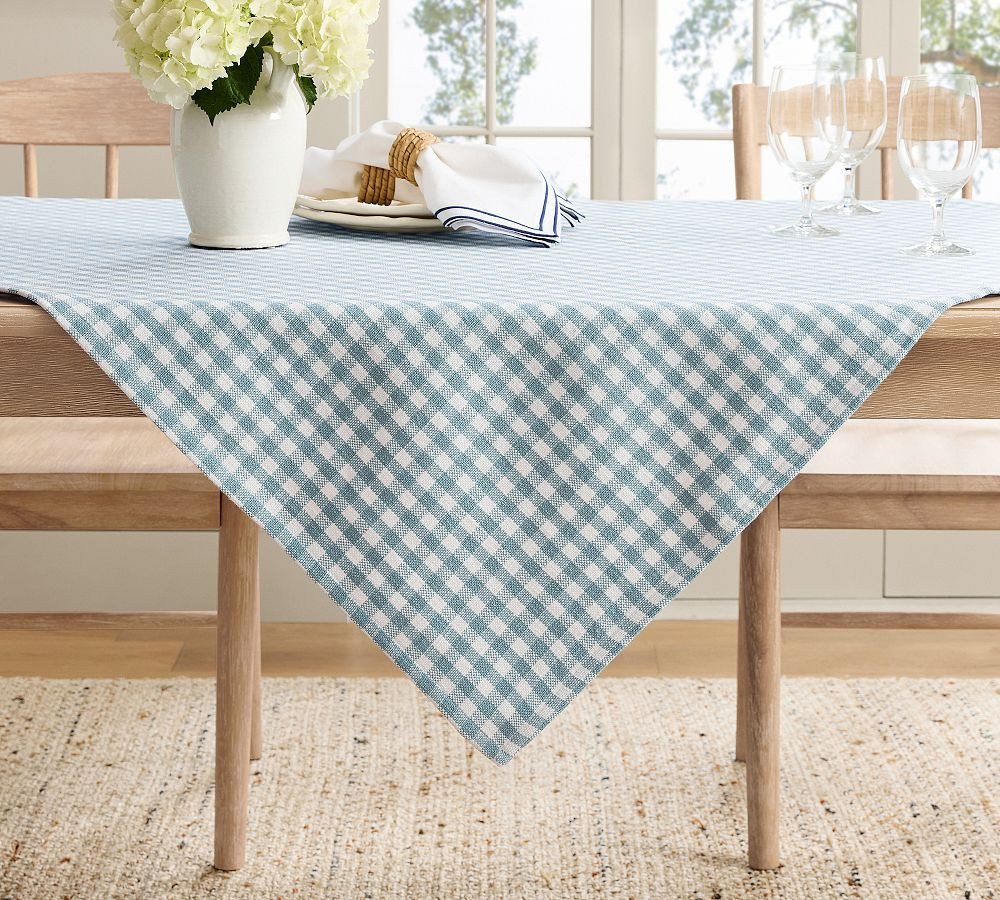Baxter Gingham Cotton Table Throw | Pottery Barn (US)
