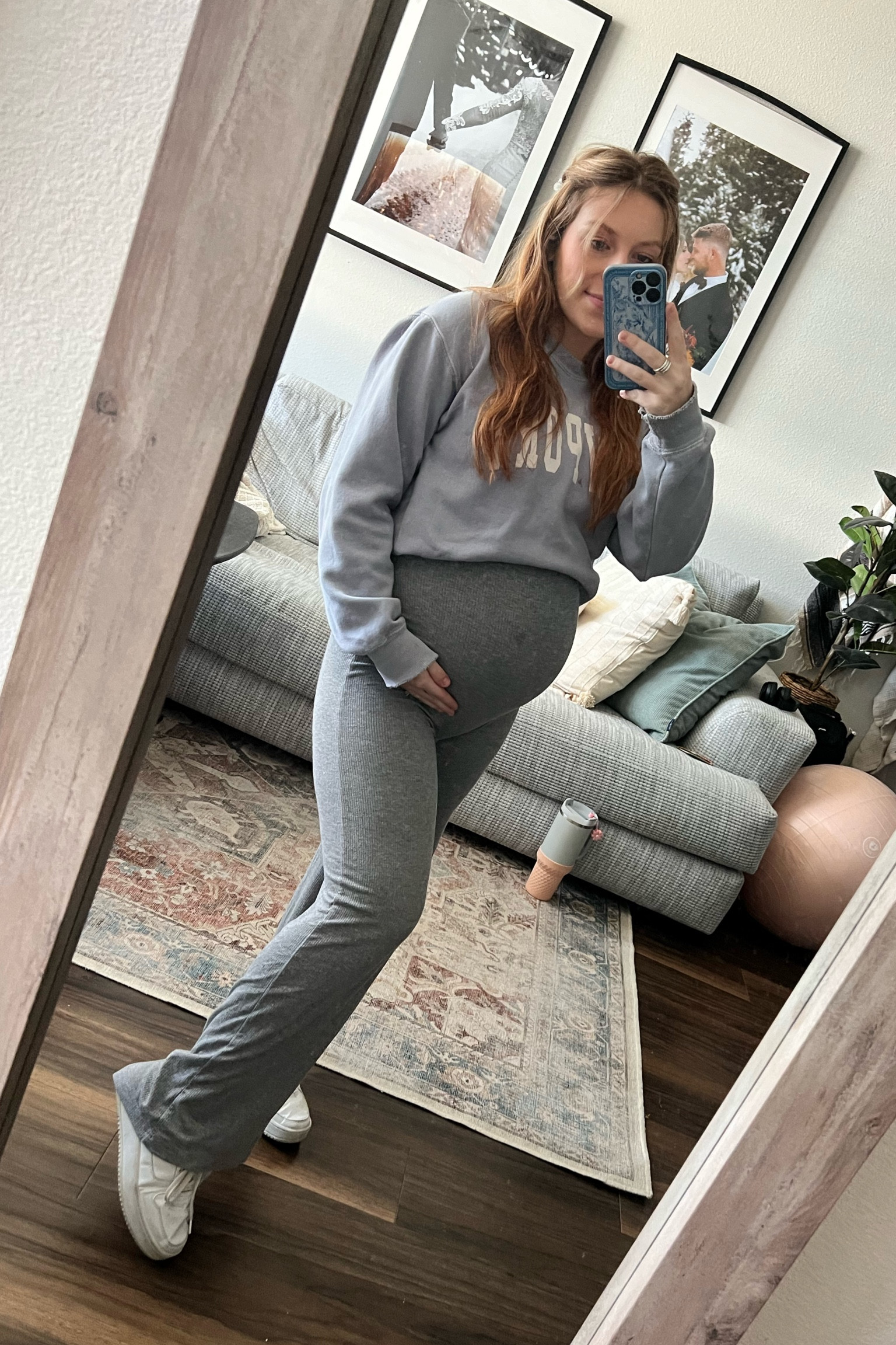 OOTD - Maternity - Maternity Jumpsuit Outfit - Shein Jumpsuit - Newport Crew Neck - White Sneakers - Sneakers - Causal Outfitt

#LTKstyletip #LTKshoecrush #LTKbump