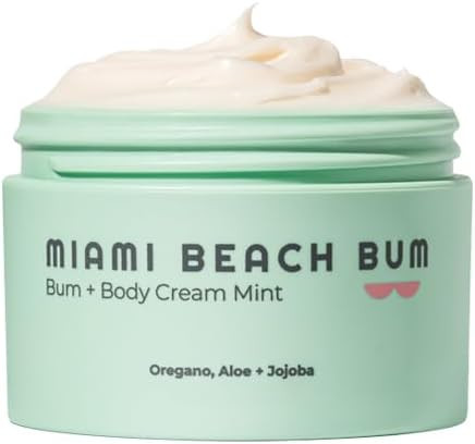 Miami Beach Bum, Bum + Body Butter Cream, Daily Moisturizer w/Oregano Oil for Body Acne, Keratosi... | Amazon (US)