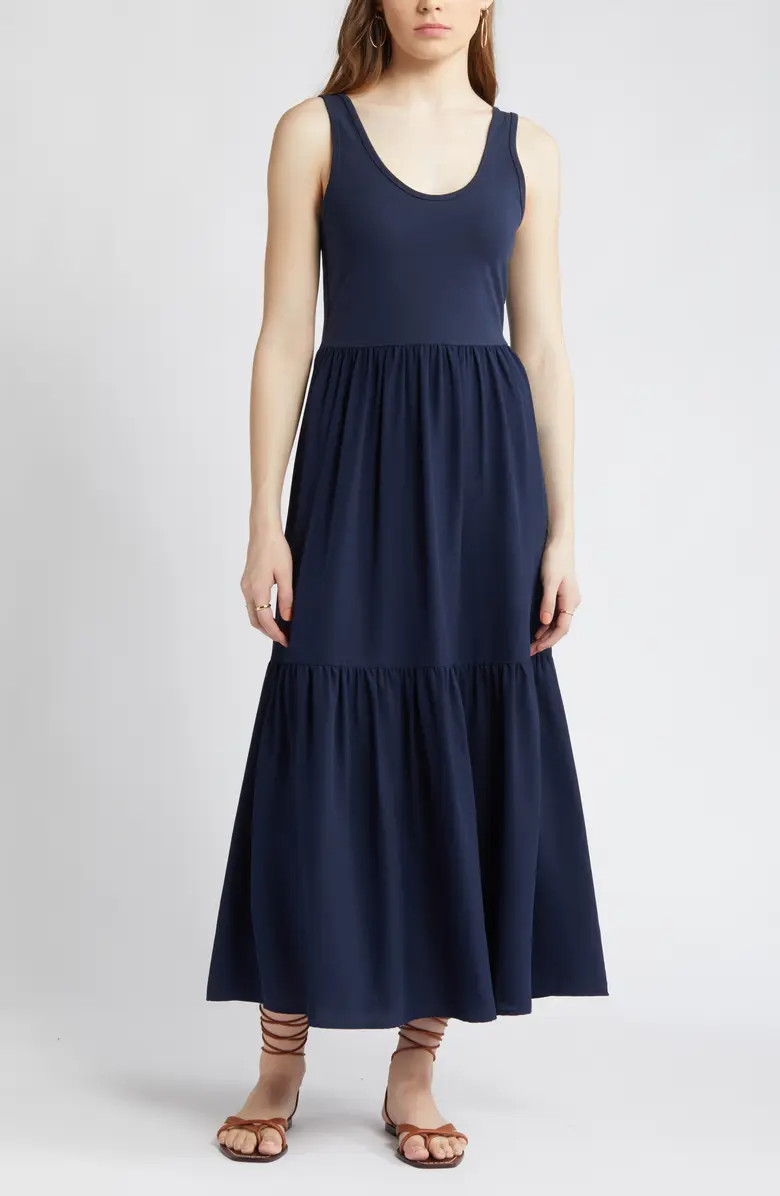 Mixed Media Tank Maxi Dress | Nordstrom