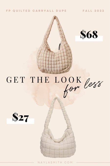 Look for less - Free People quilted carryall bag vs amazon lookalike 

Fall bags, fall fashion trends, Amazon finds


#LTKitbag #LTKSeasonal #LTKfindsunder50