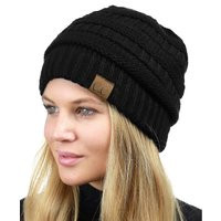 Messy Bun Beanie // Cc Knit Hat Toboggan Ponytail | Etsy (US)