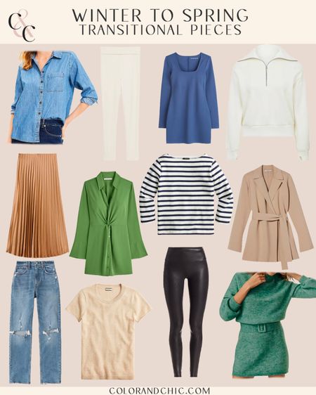 Great pieces to wear transitioning from winter to spring! I appreciate being able to wear transitional items in both seasons. Including J.Crew, M.M. LaFleur, Abercrombie and more! 

#LTKstyletip #LTKSeasonal