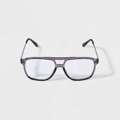 Women's Plastic Aviator Sunglasses - Wild Fable™ Gray: Blue Light Filtering, UV Protection, Recycled Frame | Target