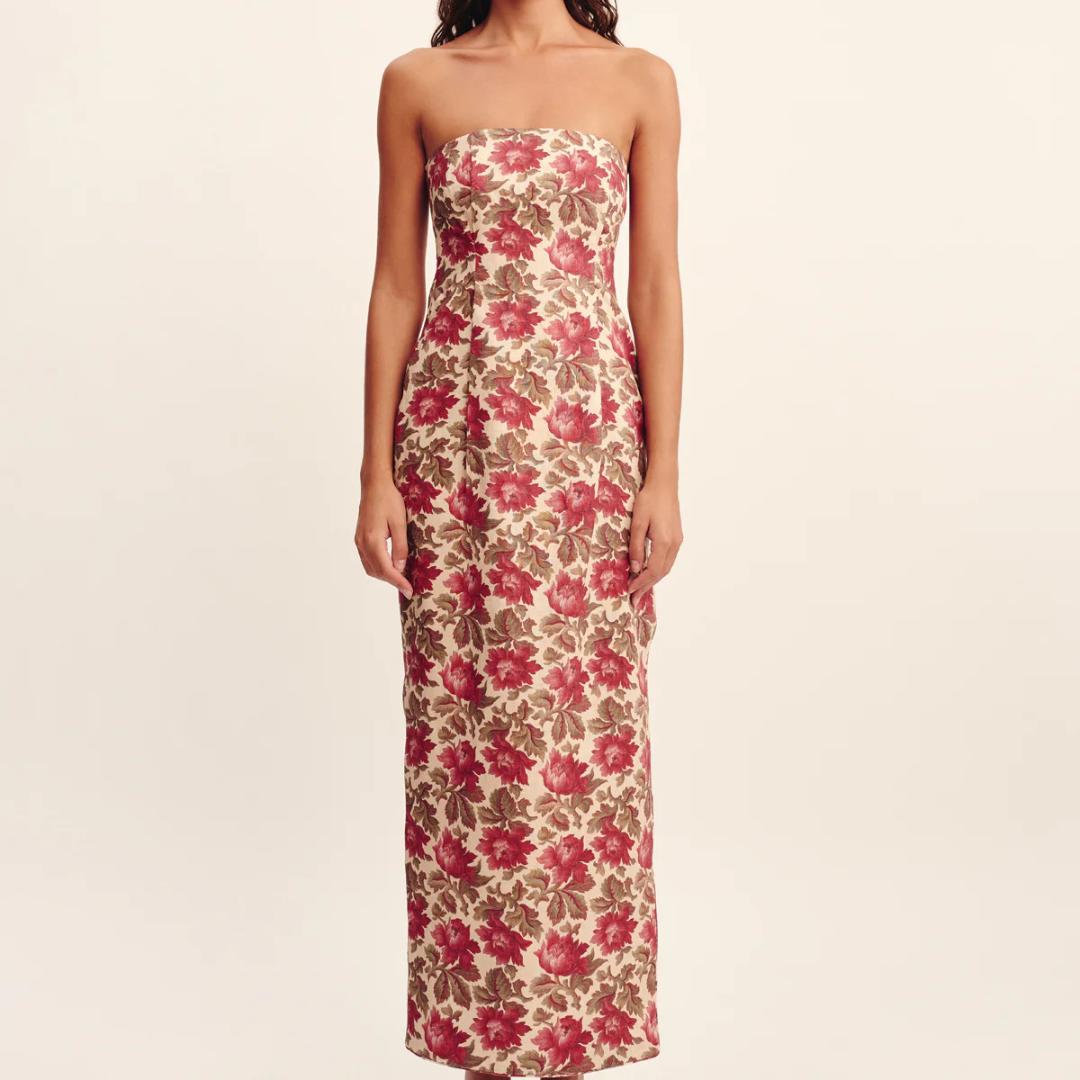 ROSALIE STRAPLESS DRESS - ROSE BUD | POSSE (US)