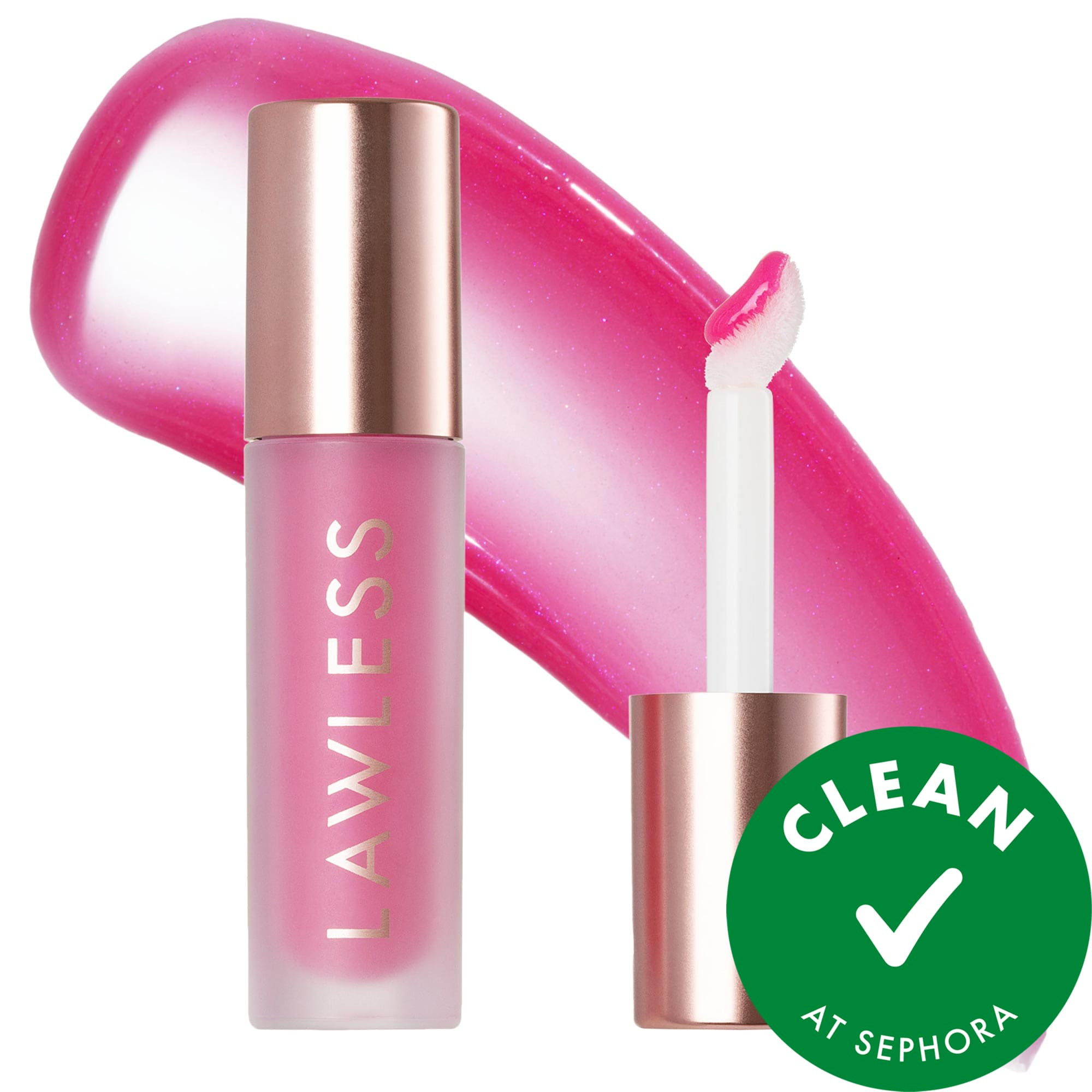 LAWLESS Forget The Filler Lip Plumper Line Smoothing Gloss Juicy Watermelon 0.11 oz / 3.3 ml | Sephora (US)