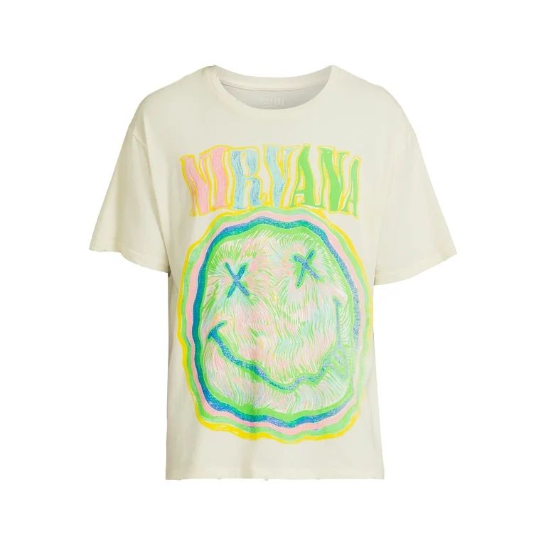 Nirvana Men's Graphic Band Tee with Short Sleeves, Sizes XS-3XL - Walmart.com | Walmart (US)