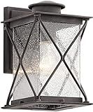 Kichler Argyle 10.25" 1 Light Outdoor Wall Light with Clear Seeded Glass in Weathered Zinc | Amazon (US)