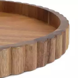 Buy Habitat Ribbed Acacia Wood Tray | Trays | Habitat | Habitat UK