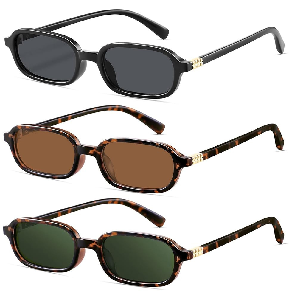 Retro Rectangular Sunglasses for Women Narrow Trendy Small 90s Style Square Frame UV Protection S... | Amazon (US)