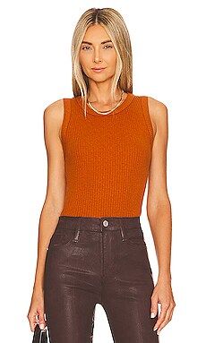 Enza Costa Pointelle Knit Tank in Spice from Revolve.com | Revolve Clothing (Global)