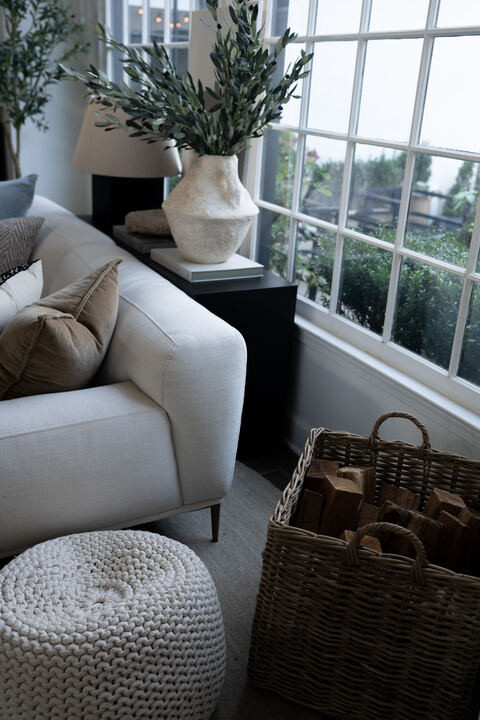 STOP I cannot get over how stunning this corner moment is. The creamy tones, layered textures, and gentle blue accents create the dreamiest balance. I love how the light hits the sofa and highlights every detail. OMG this is the kind of quiet, elevated corner that makes a whole room feel complete. 

 #LTKSpringSale #LTKSeasonal #LTKHome