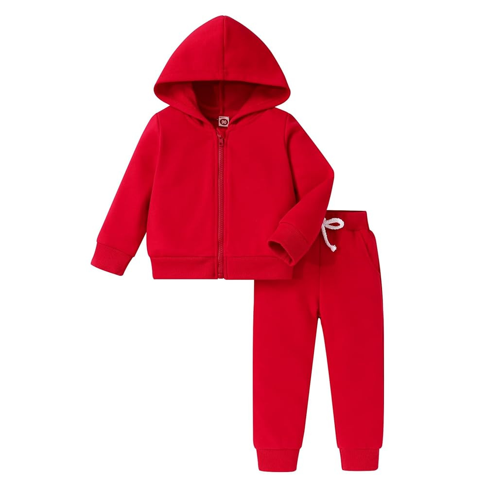 Happy Town Baby Clothes for Girls Boy Solid Color Zipper Hoodie and Sweatpants Outfits Fall Winte... | Amazon (US)