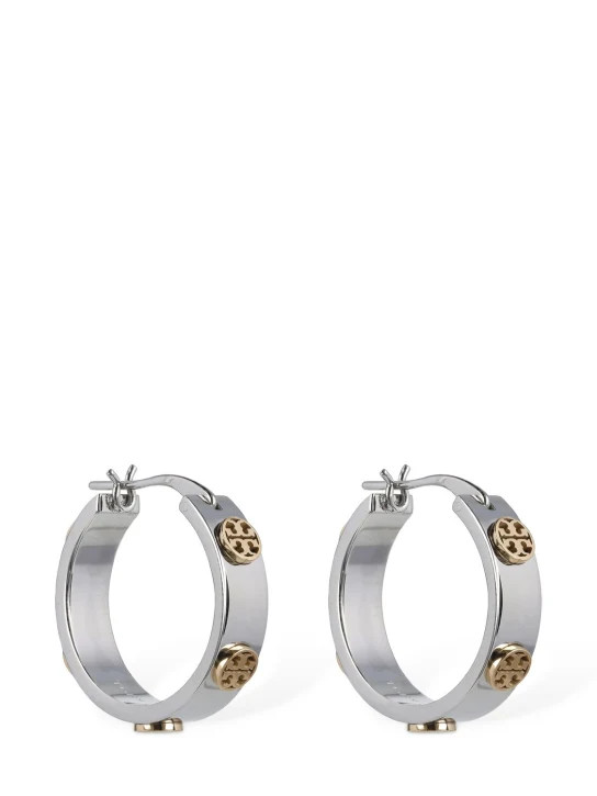 Miller stud bicolor hoop earrings | Luisaviaroma