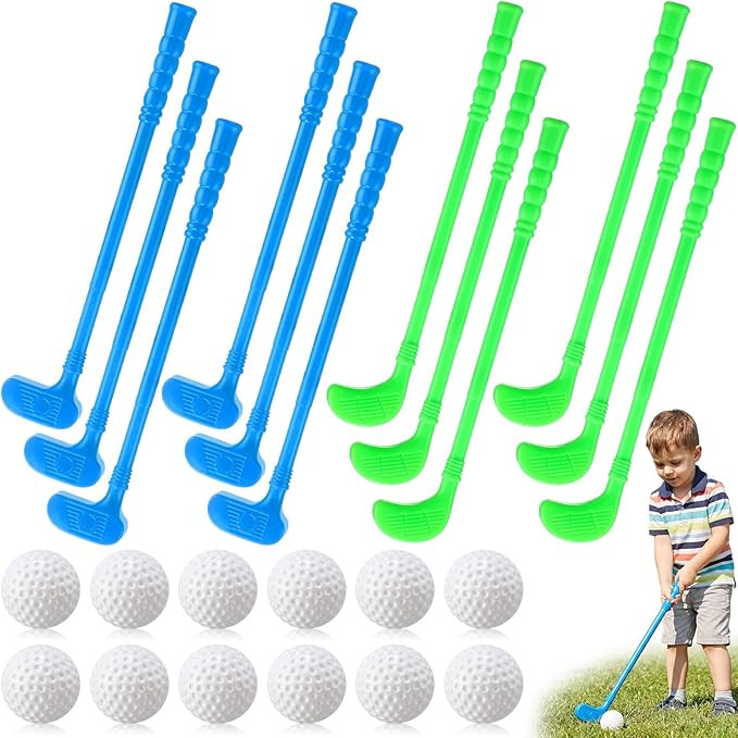 24 Pcs Plastic Mini Golf Clubs for Toddlers, Kids Golf Clubs Toy Set, Toy Balls for Kids Toddlers... | Amazon (US)