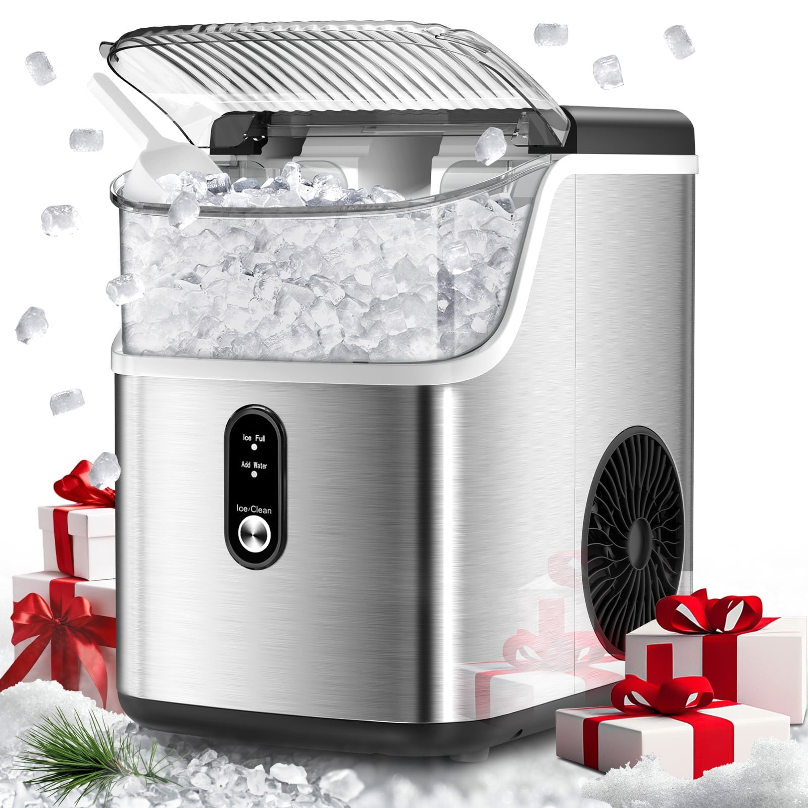 Auseo Nugget Ice Maker Countertop, Portable Ice Maker Machine with Self-Cleaning Function, 35lbs/... | Walmart (US)