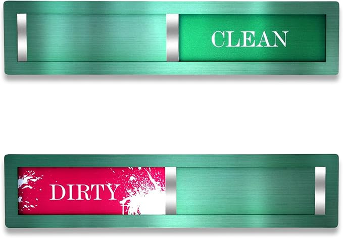 Dishwasher Magnet – Red & Green Clean Dirty Sign, 304 Stainless Steel with Adhesive Tape, Easy ... | Amazon (US)