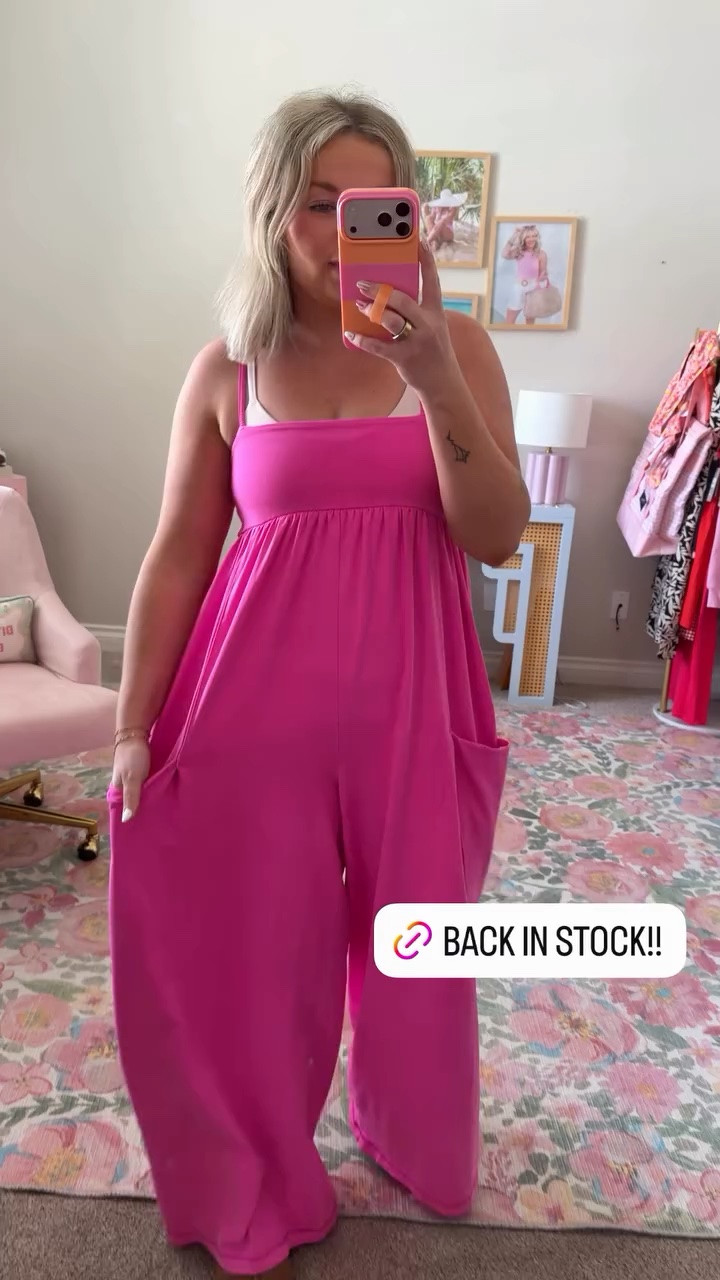 My cute hot pink jumpsuit is back in stock!!!

#LTKMidsize #LTKSeasonal #LTKActive