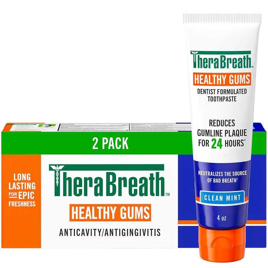 TheraBreath Healthy Gums Toothpaste, Fights Bad Breath for 12 Hours, with Stannous Fluoride for A... | Amazon (US)