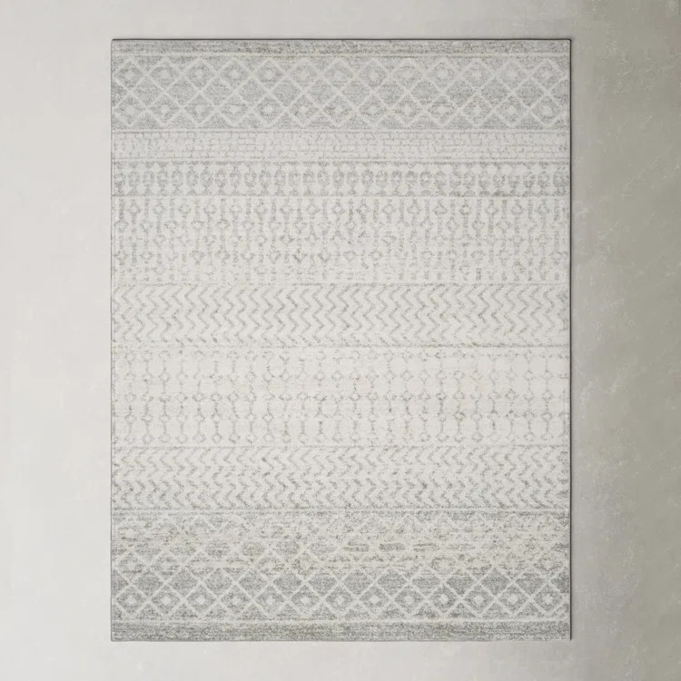 Kenmore Geometric Light Gray/Gray/White Area Rug | AllModern | Wayfair North America