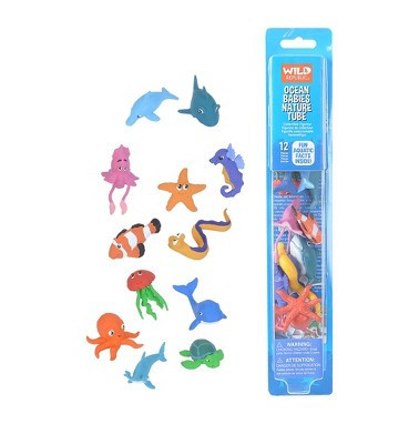 Wild Republic Ocean Babies Figurines Tube, Octopus, Shark, Dolphin, Sea Turtle, Sea Horse, Hammerhead, Clown Fish, Eel, Whale, Star Fish, Jelly Fish | Target