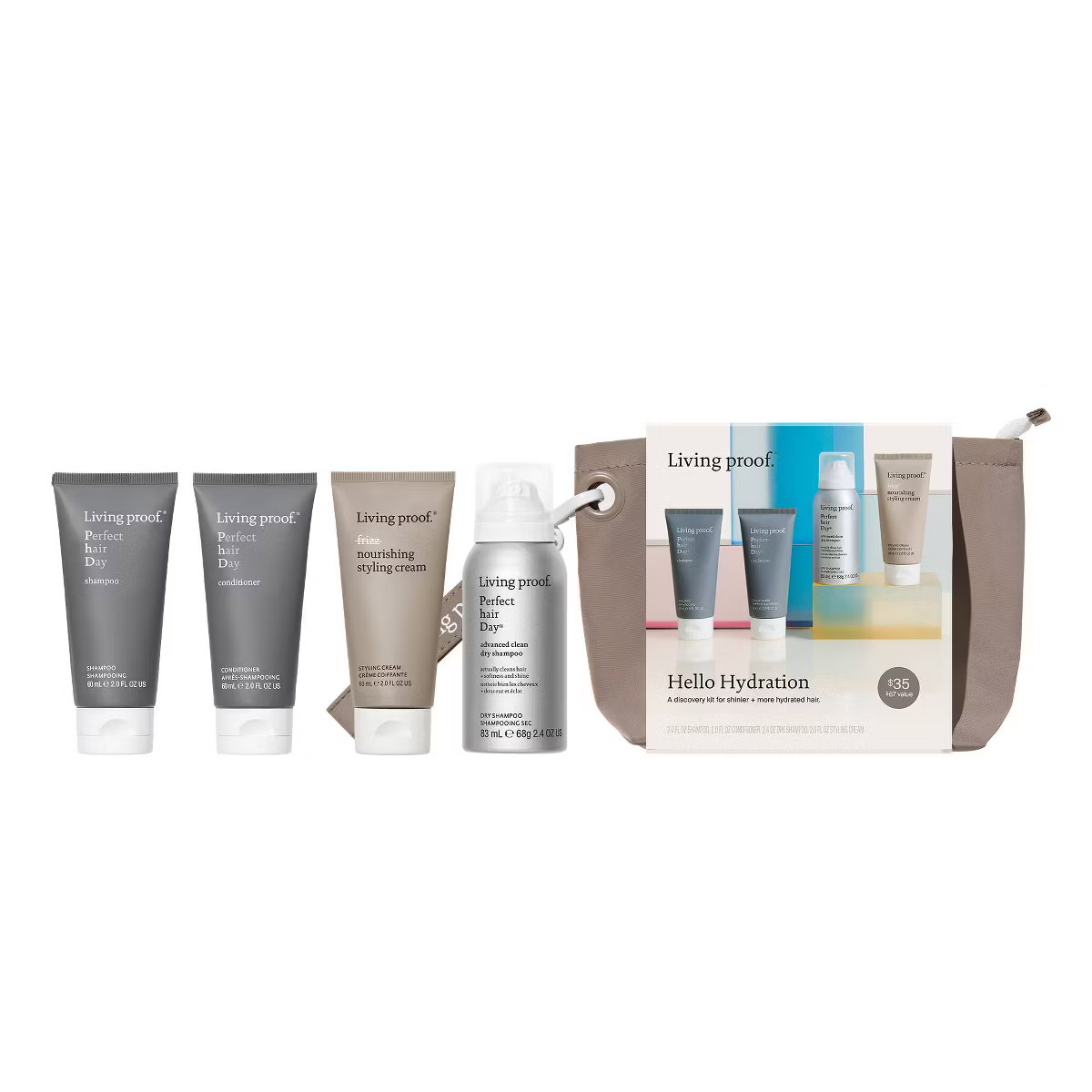 Living Proof Women's Hello Hydration Heat Styling Spray Trail Kit - 7.7oz/3pc - Ulta Beauty | Target