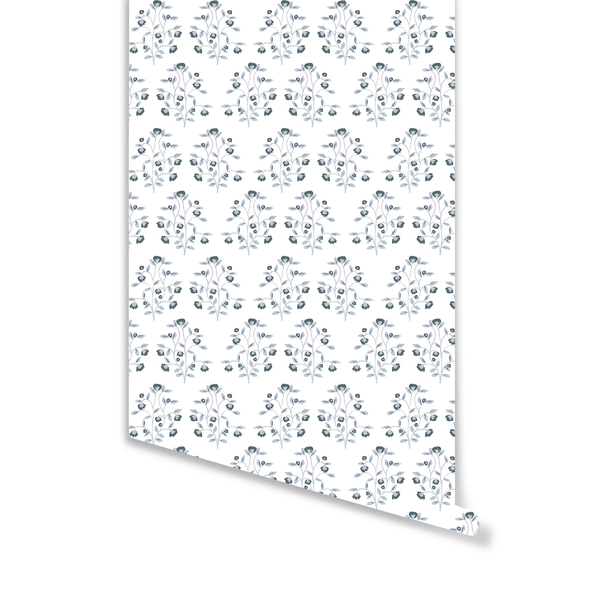 Lucille Floral Wallpaper in Navy | Brooke and Lou