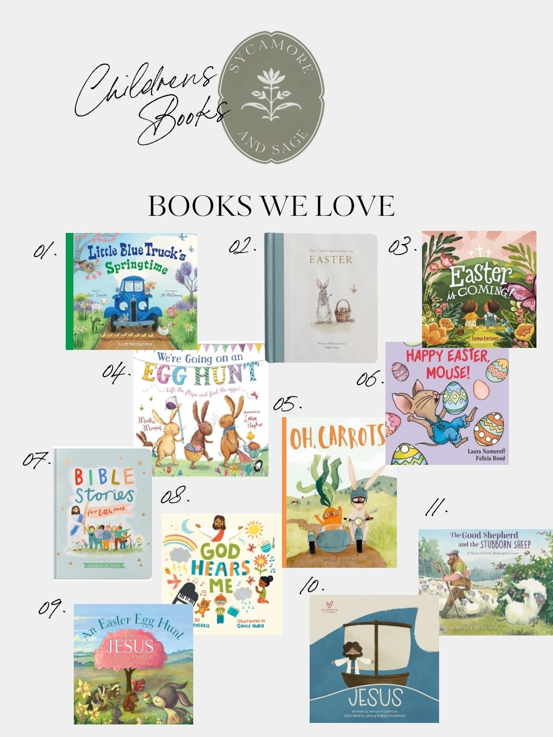 Easter & Spring books we love 🐣🌷

There’s just something about pulling out our seasonal books each year, it makes the holidays feel extra special for little ones. From sweet bunny stories and egg hunts to meaningful faith-filled reads about Jesus, this little collection has become part of our spring tradition.

Cozy mornings, pastel pages, and lots of “read it again!” moments 🤍

Everything is linked in my LTK for easy shopping.

#ChildrensBooks #EasterBooks #SpringReading #FaithBasedFamily #MomLife #LTKFinds #SycamoreAndSage

#LTKstorytime #LTKmomlife #LTKSeasonal
