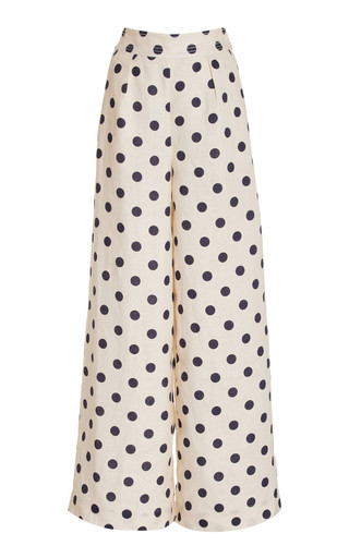 Josephine Dotted Linen Wide-Leg Pants | Moda Operandi (Global)