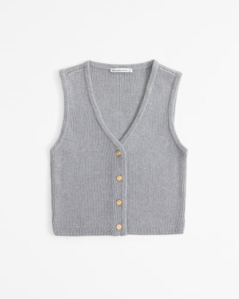 The A&F Mara Button-Up Sweater Vest | Abercrombie & Fitch (US)