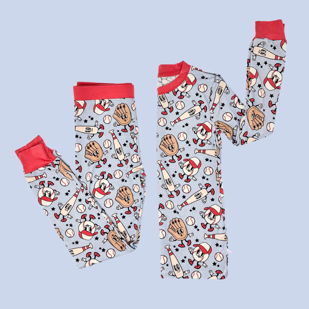 Baseball Pals Premium PJ Set | Poppy Kids Co