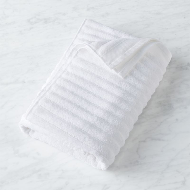 Channel White Cotton Bath Towel + Reviews | CB2 | CB2