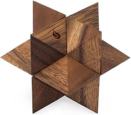 Shooting Star Puzzle: Handmade & Organic 3D Brain Teaser Wooden Puzzle for Adults from SiamMandal... | Amazon (US)