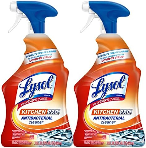 Lysol Kitchen Pro Antibacterial Cleaner Trigger, 22 Fl Oz (Pack of 2) | Amazon (US)