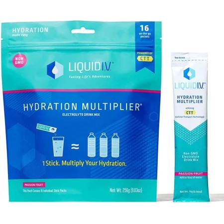 Liquid I.V. Hydration Multiplier, Electrolyte Powder, Easy Open Packets, Supplement Drink Mix (Passi | Walmart (US)
