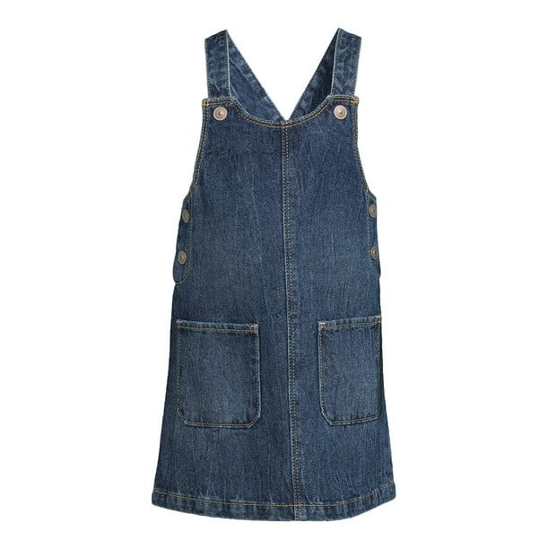 Wonder Nation Baby and Toddler Girls Jumper Dress, Sizes 12M - 5T | Walmart (US)