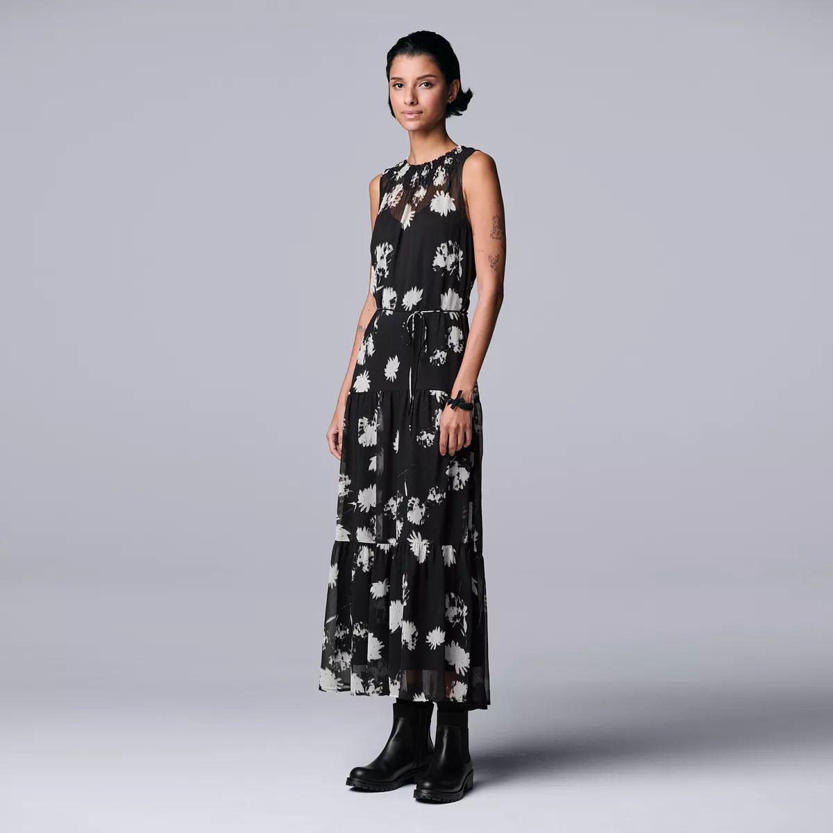 Women's Simply Vera Vera Wang Smocked Sleeveless Dress | Kohl's