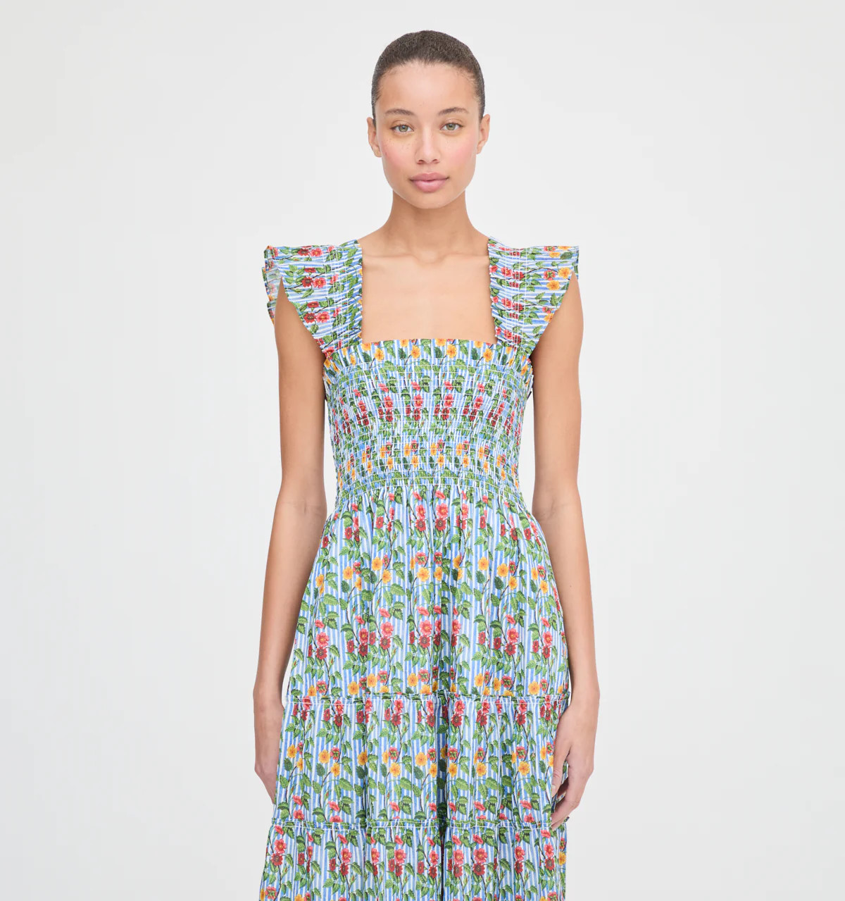 The Ellie Nap Dress - Geranium Stripe | Hill House Home US