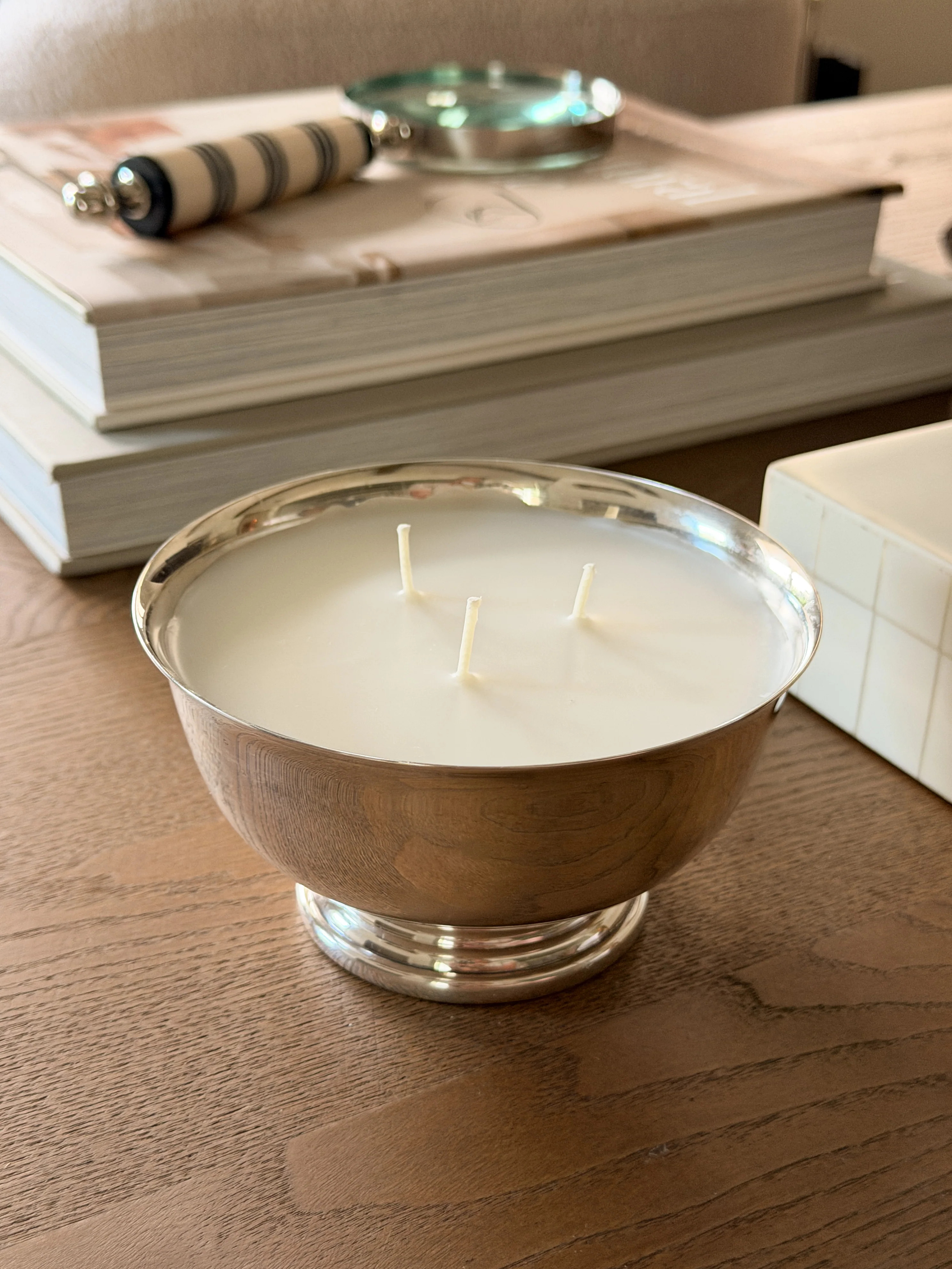 Vintage Silver Revere Bowl Candles | Cottage and Key