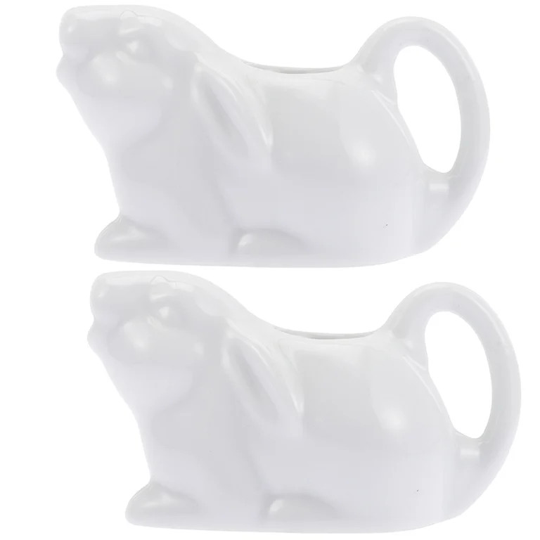 FOMIYES 2pcs Ceramic Milk Jug Rabbit Shaped Sauce Cup Milk Cup Ceramic Syrup Pitcher | Walmart (US)