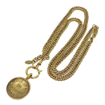 CHANEL Lucambon 31 Necklace metal Gold CC Auth yk14272  | eBay | eBay US