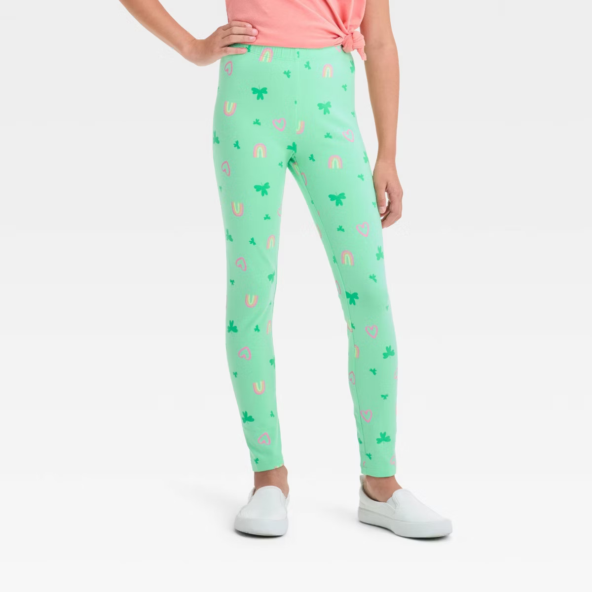 Girls' St. Patrick's Day Leggings - Cat & Jack™ Bright Green | Target