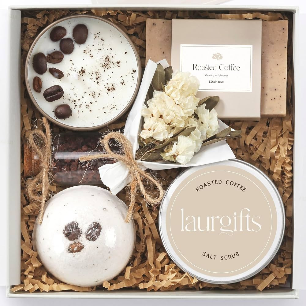 Coffee-Scented Spa Gift Set for Moms & Teachers – Gift Basket for Her - Thoughtful Gifts for Mo... | Amazon (US)