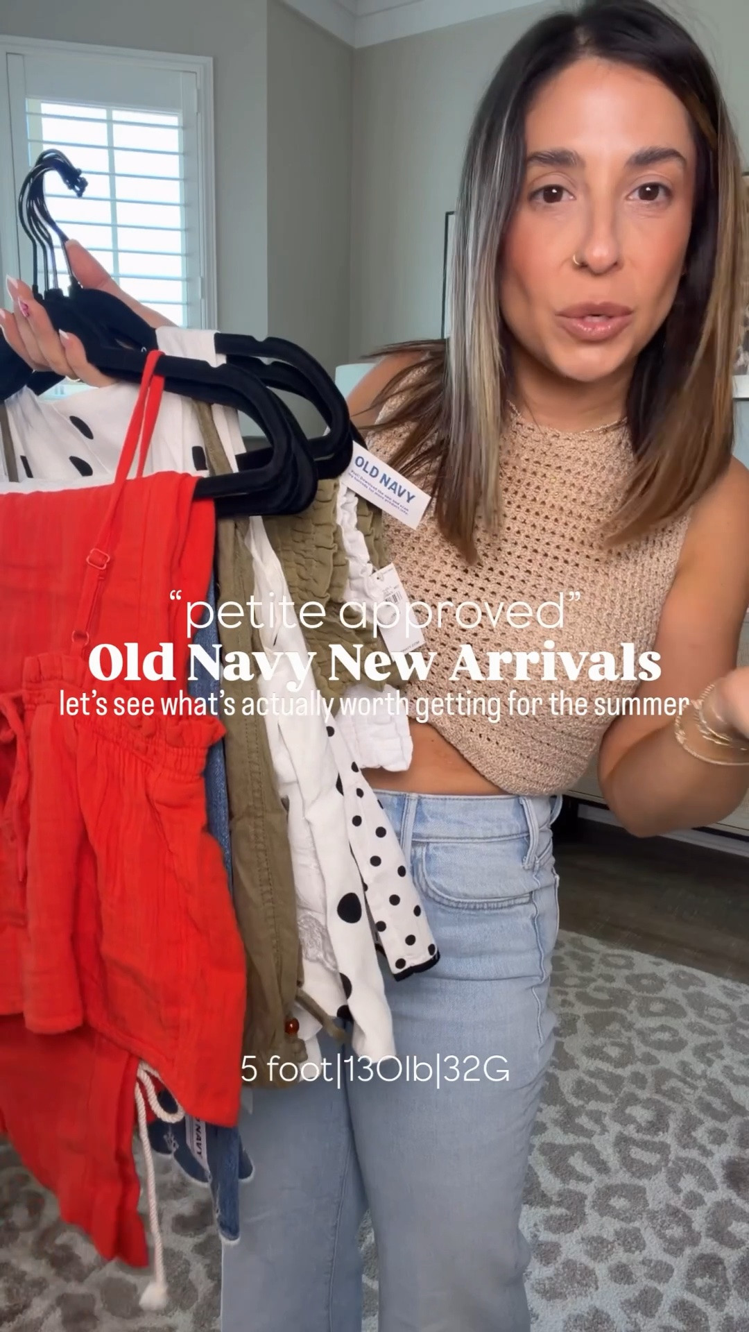 Old Navy new arrivals 50% off EVERYTHING 
I do a size 4 short in denim
Small short in bottoms and small in tops

#LTKSaleAlert #LTKPetite #LTKootd