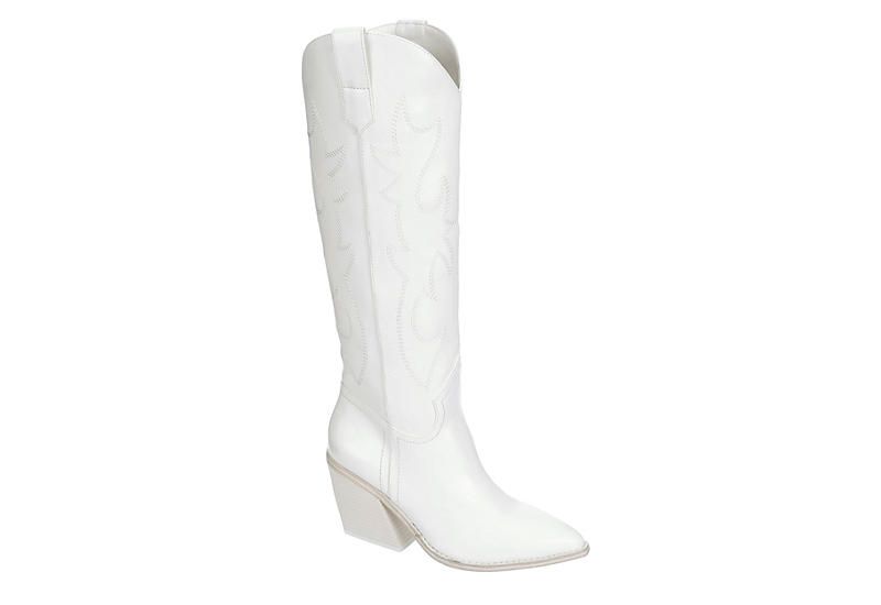 Madden Girl Womens Arizona Western Boot - White | Rack Room Shoes
