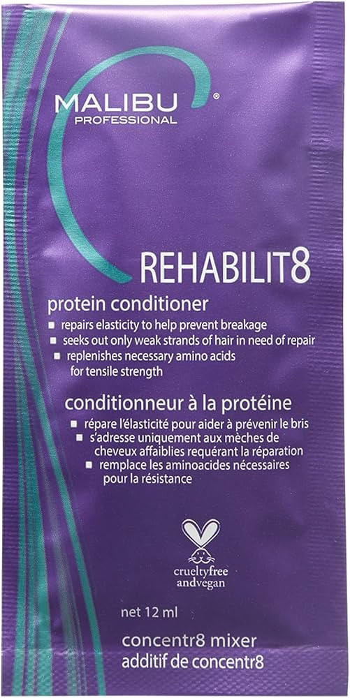 Malibu C REHABILIT8 Smoothing Protein Conditioner - Replenishes Hair Protein & Amino Acids to Pre... | Amazon (US)